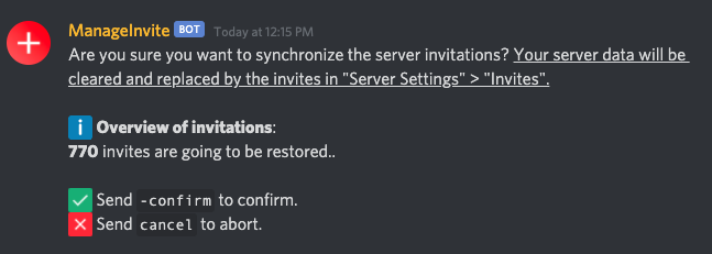 Example Sync Invites